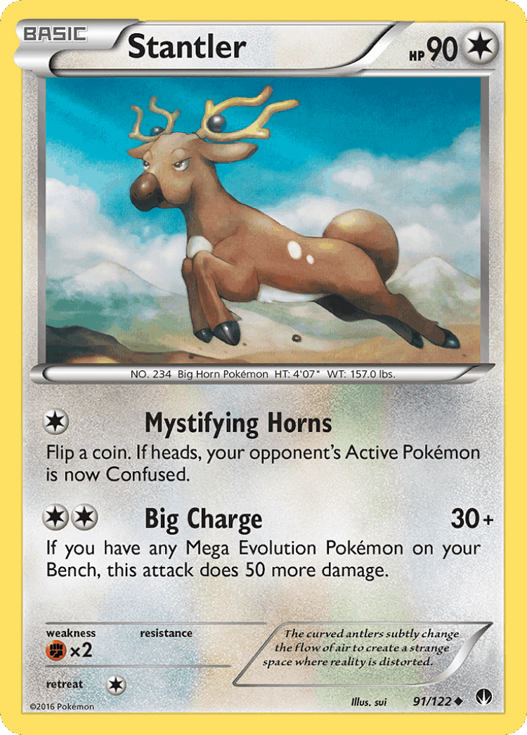 Stantler #91 from BREAKpoint - Uncommon - Illustrated by sui