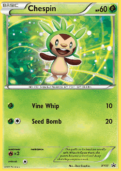Chespin Pokémon TCG card art