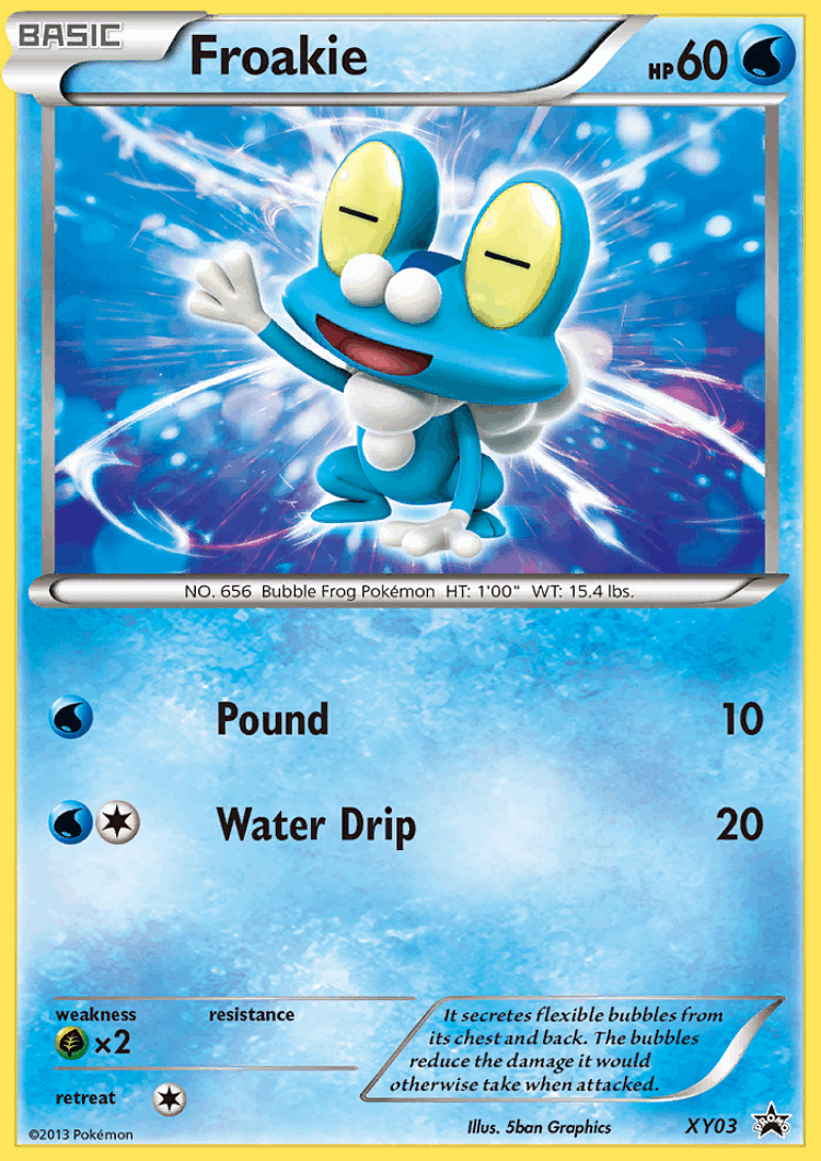 Froakie #3 from XY Black Star Promos - Promo - Illustrated by 5ban Graphics