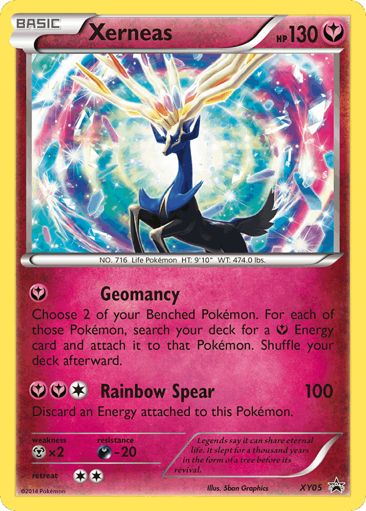Xerneas #5 from XY Black Star Promos - Promo - Illustrated by 5ban Graphics