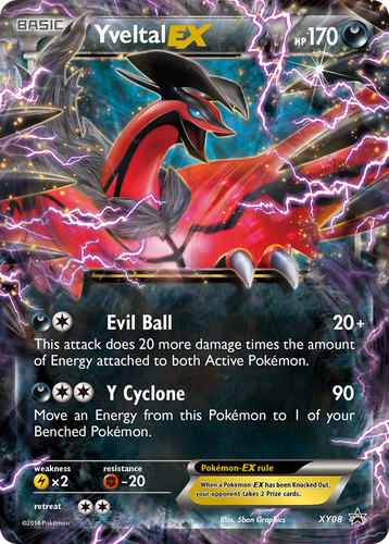 Yveltal-EX #8 from XY Black Star Promos - Promo - Illustrated by 5ban Graphics