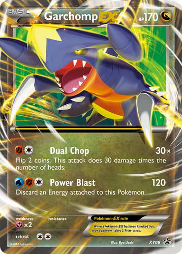 Garchomp-EX #9 from XY Black Star Promos - Promo - Illustrated by Ryo Ueda