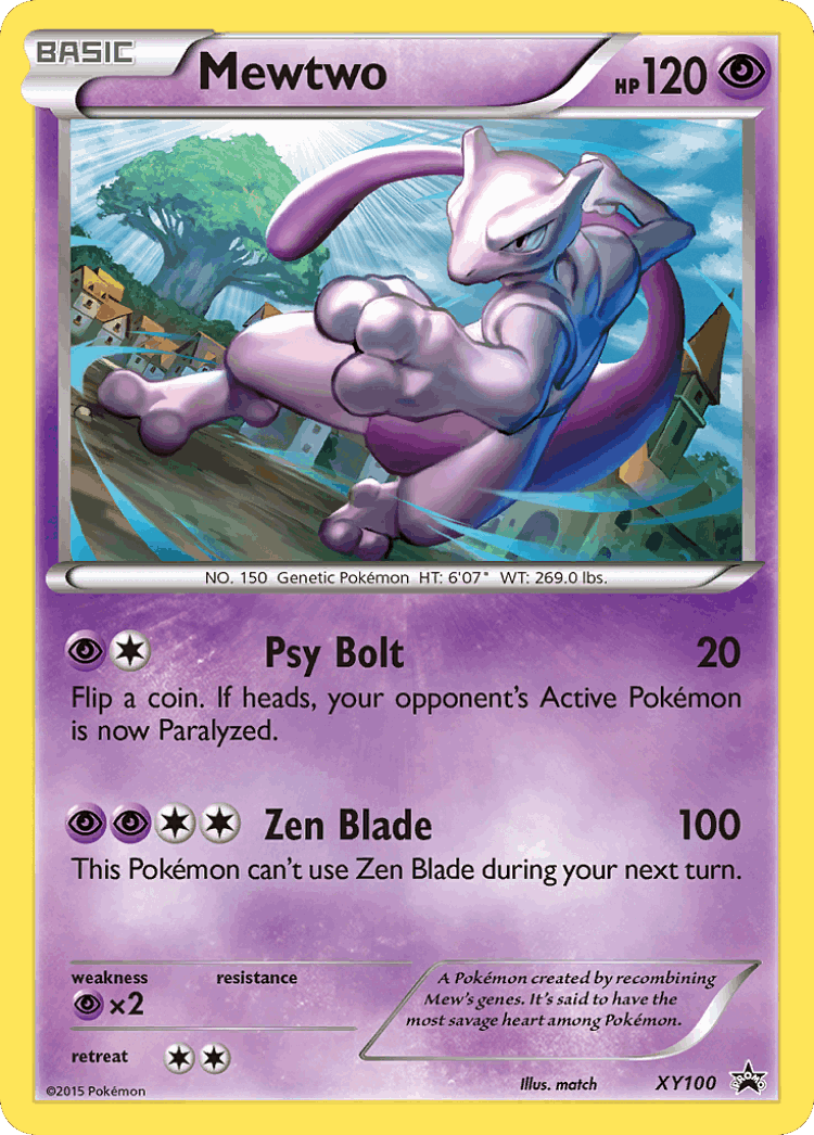 Mewtwo #100 from XY Black Star Promos - Promo - Illustrated by match