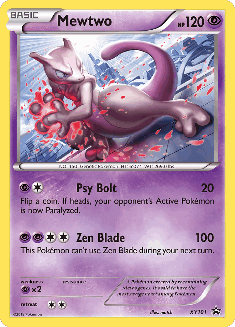 Mewtwo #101 from XY Black Star Promos - Promo - Illustrated by match