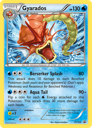 Gyarados #109 from XY Black Star Promos - Promo - Illustrated by Hajime Kusajima