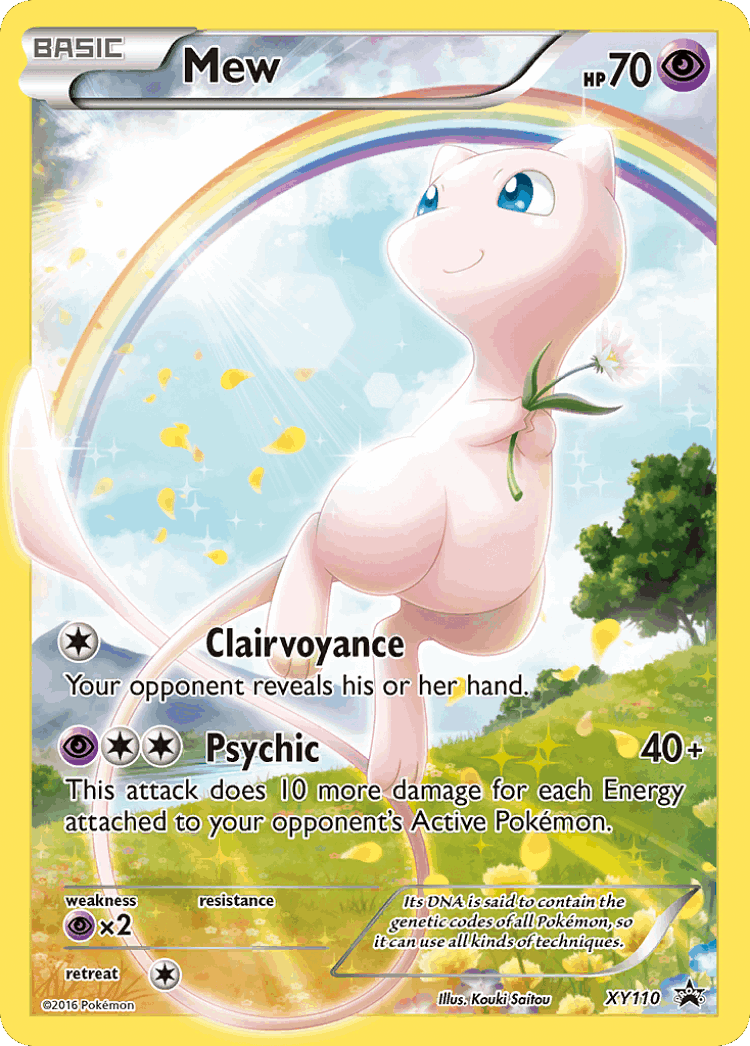 Mew #110 from XY Black Star Promos - Promo - Illustrated by Kouki Saitou