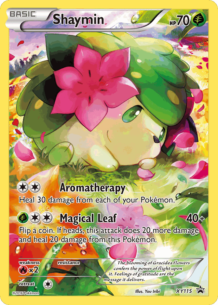 Shaymin #115 from XY Black Star Promos - Promo - Illustrated by You Iribi