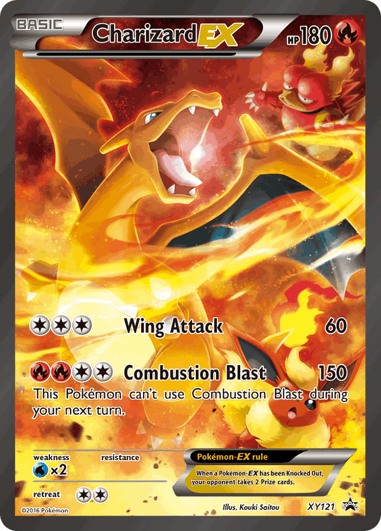 Charizard-EX #121 from XY Black Star Promos - Promo - Illustrated by Kouki Saitou
