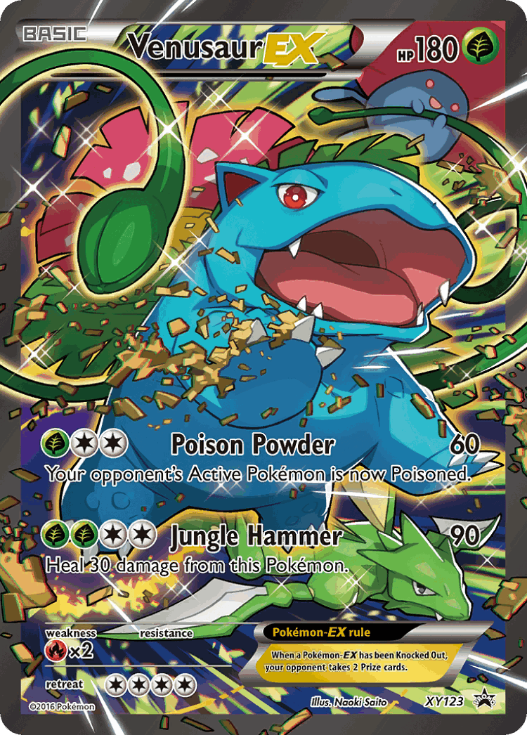Venusaur-EX #123 from XY Black Star Promos - Promo - Illustrated by Naoki Saito