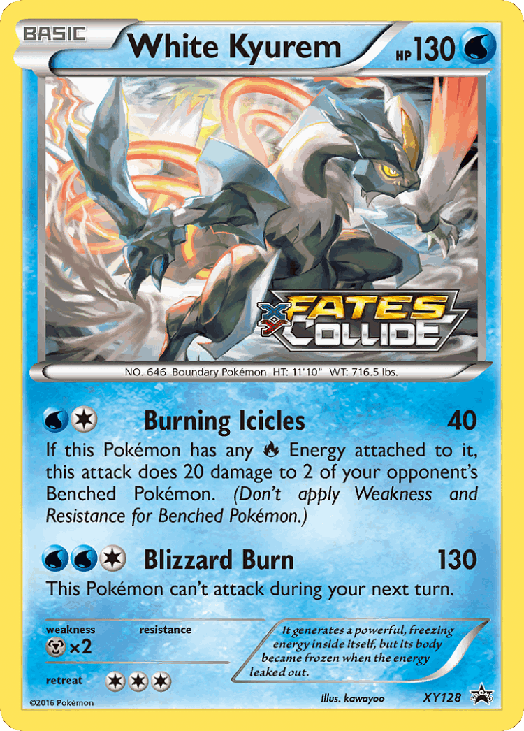 White Kyurem #128 from XY Black Star Promos - Promo - Illustrated by kawayoo