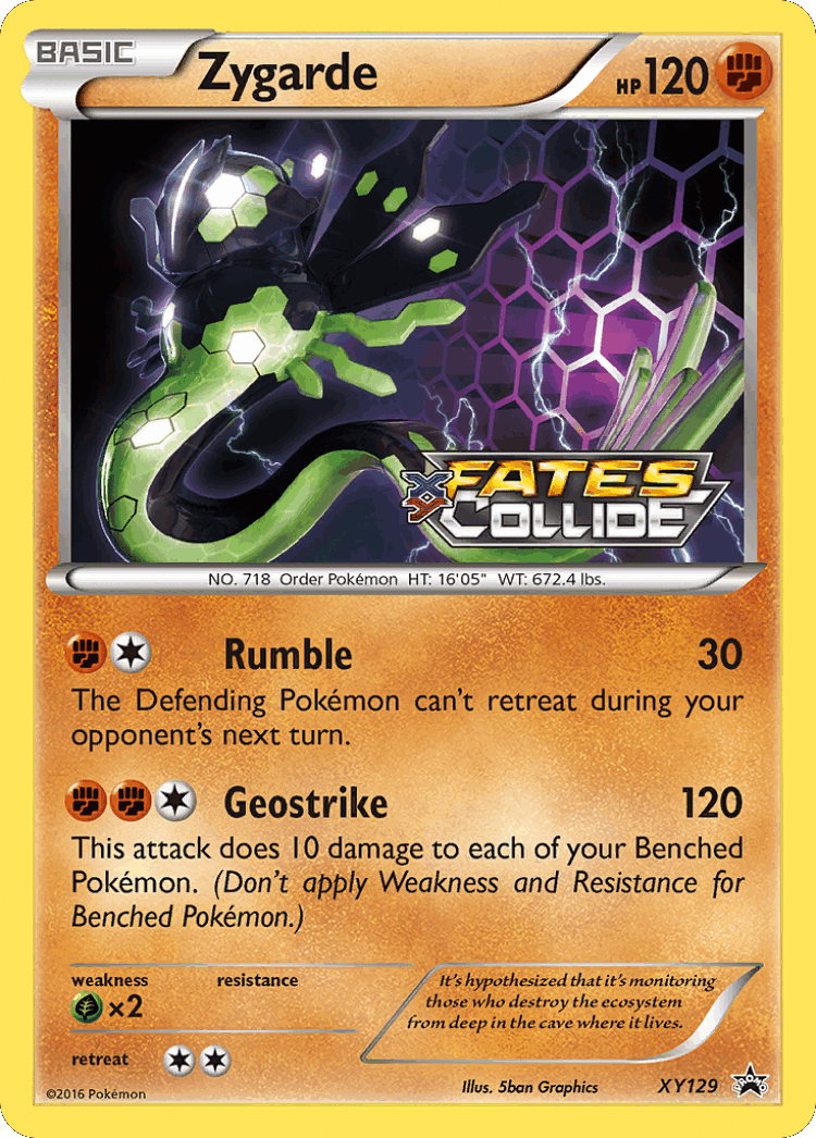 Zygarde #129 from XY Black Star Promos - Promo - Illustrated by 5ban Graphics
