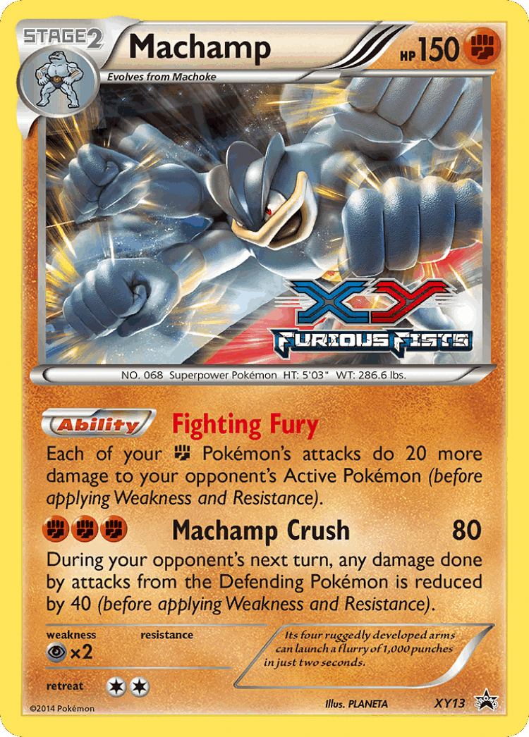 Machamp #13 from XY Black Star Promos - Promo - Illustrated by PLANETA