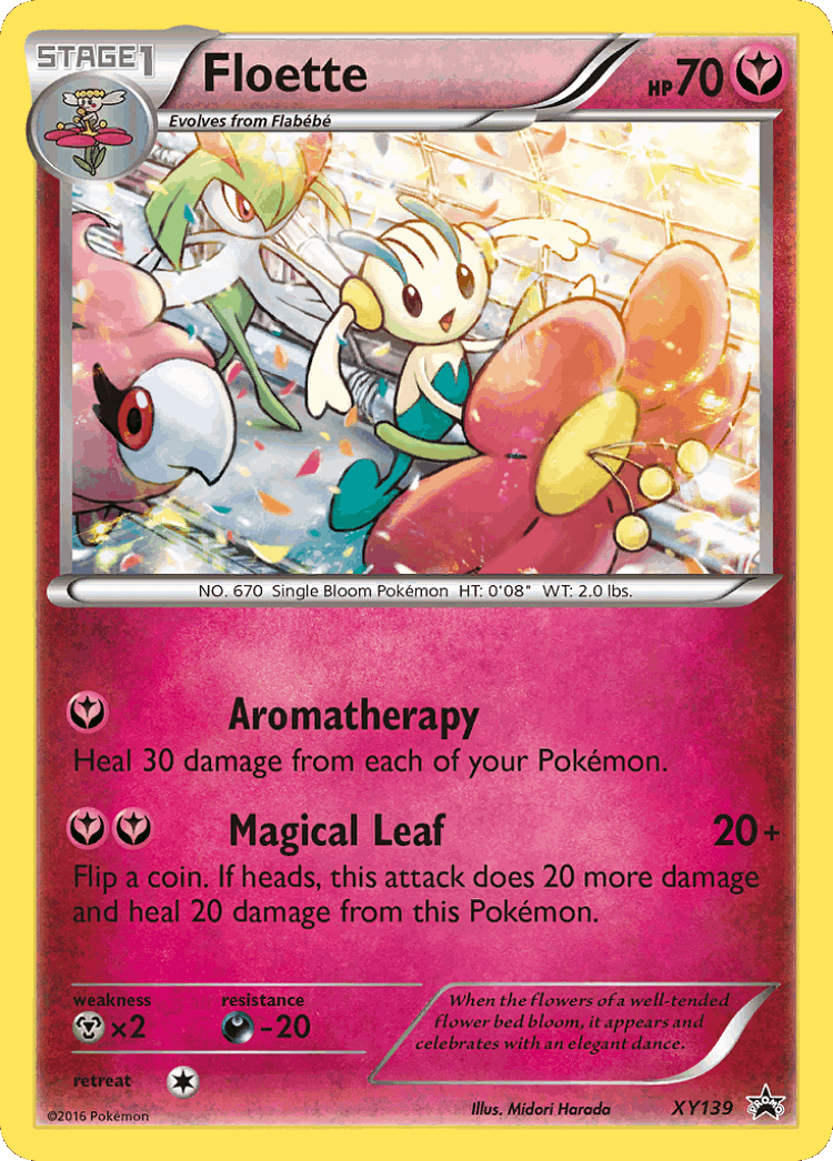 Floette #139 from XY Black Star Promos - Promo - Illustrated by Midori Harada