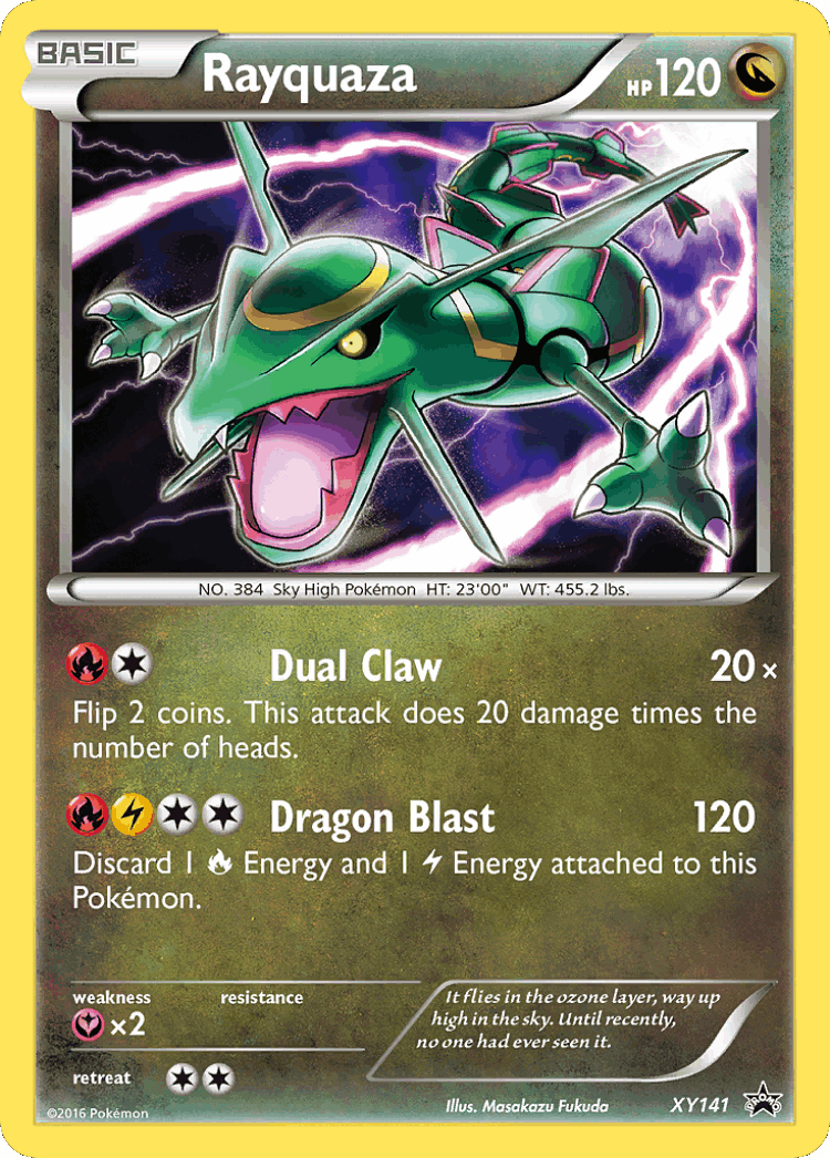 Rayquaza #141 from XY Black Star Promos - Promo - Illustrated by Masakazu Fukuda
