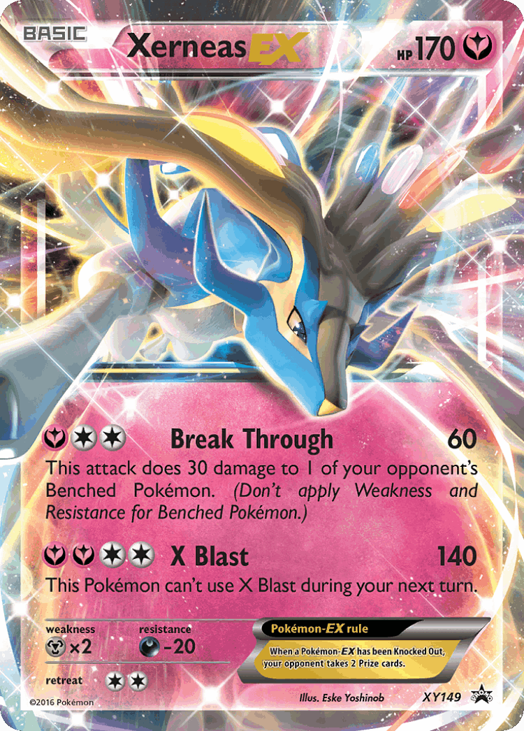 Xerneas-EX #149 from XY Black Star Promos - Promo - Illustrated by Eske Yoshinob