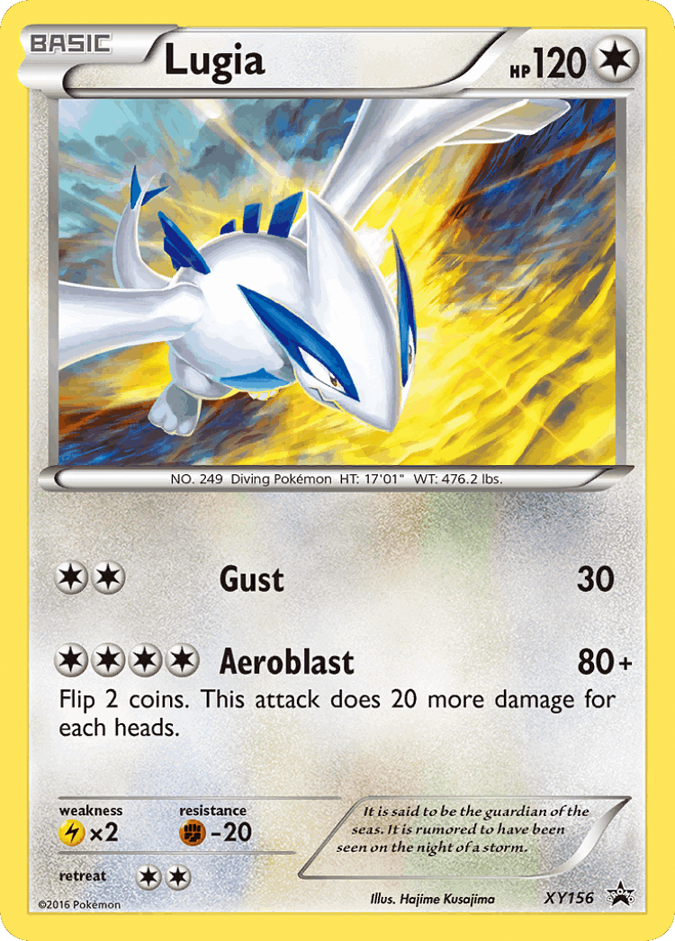 Lugia #156 from XY Black Star Promos - Promo - Illustrated by Hajime Kusajima