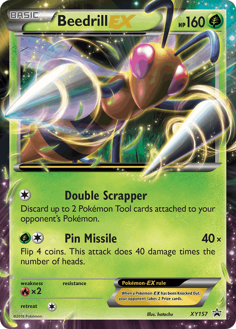 Beedrill-EX #157 from XY Black Star Promos - Promo - Illustrated by hatachu