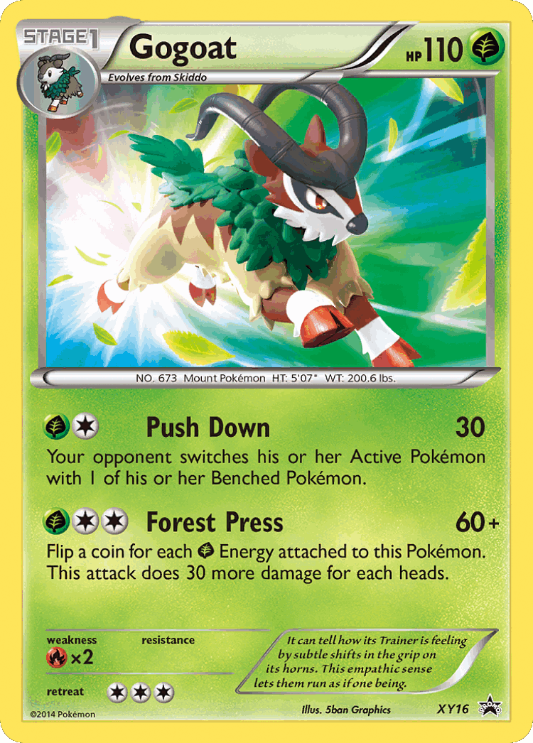 Gogoat #16 from XY Black Star Promos - Promo - Illustrated by 5ban Graphics