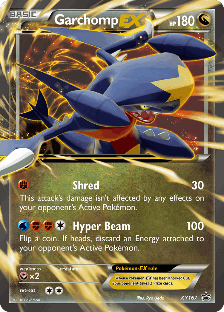 Garchomp-EX #167 from XY Black Star Promos - Promo - Illustrated by Ryo Ueda