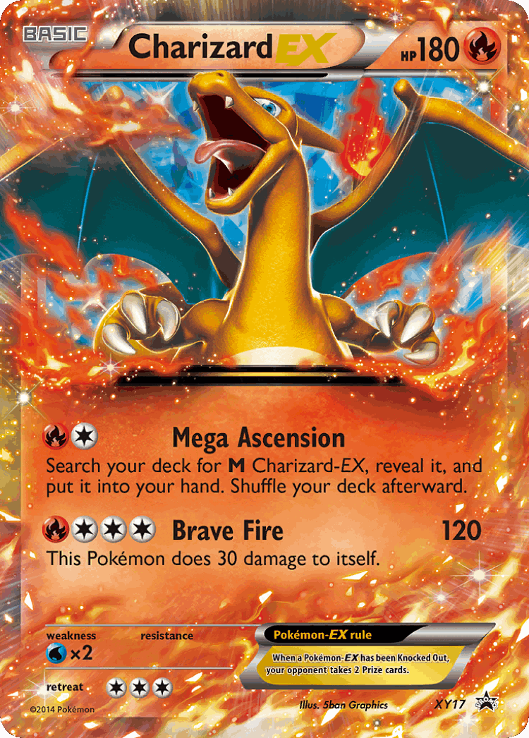 Charizard-EX #17 from XY Black Star Promos - Promo - Illustrated by 5ban Graphics