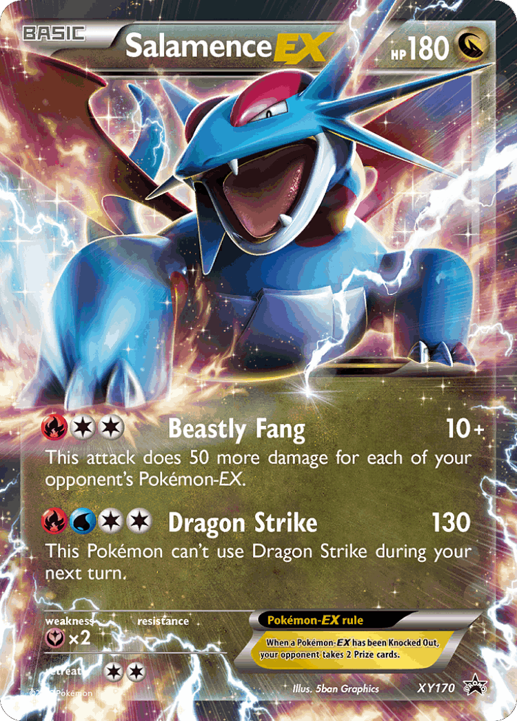 Salamence-EX #170 from XY Black Star Promos - Promo - Illustrated by 5ban Graphics