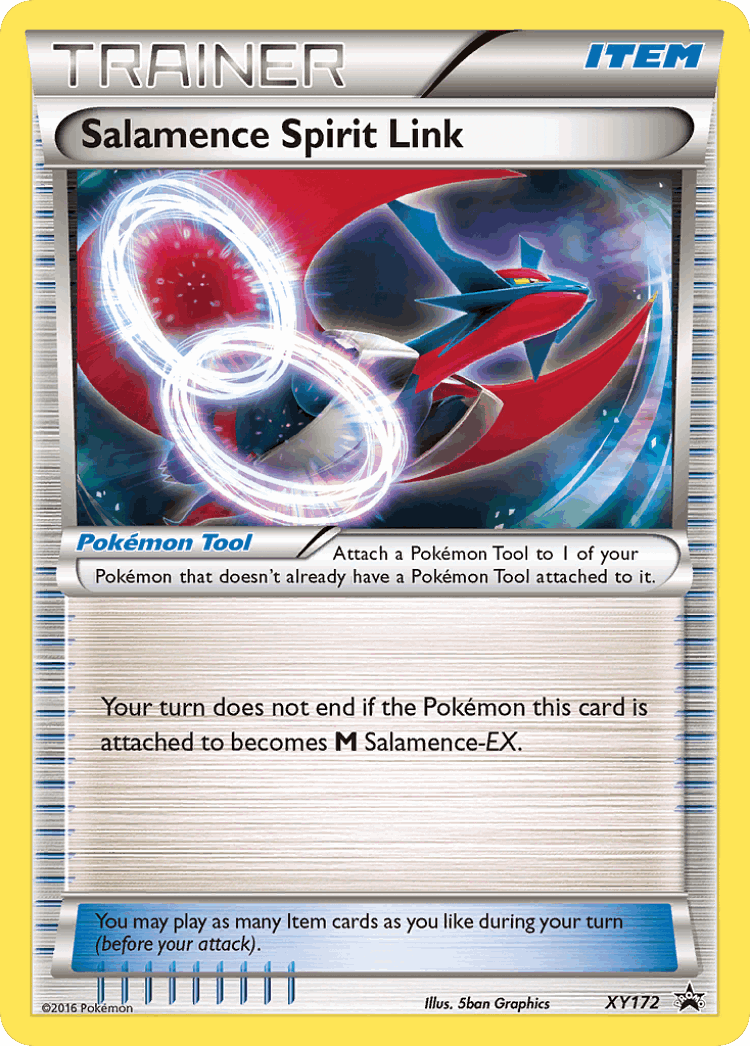 Salamence Spirit Link #172 from XY Black Star Promos - Promo - Illustrated by 5ban Graphics