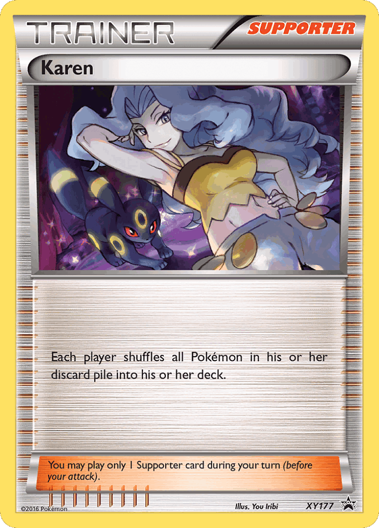 Karen #177 from XY Black Star Promos - Promo - Illustrated by You Iribi