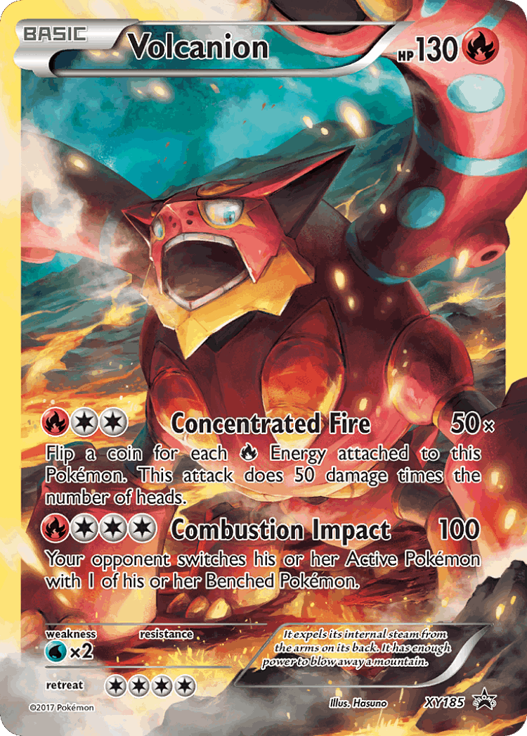 Volcanion #185 from XY Black Star Promos - Promo - Illustrated by Hasuno
