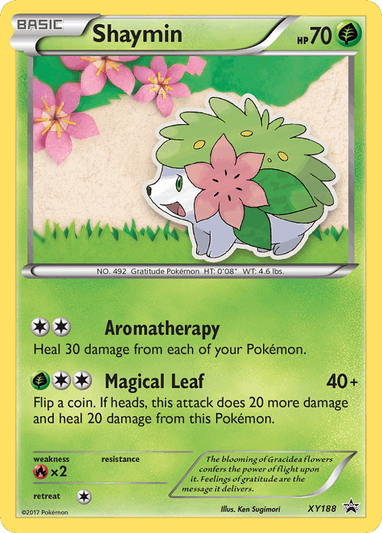 Shaymin #188 from XY Black Star Promos - Promo - Illustrated by Ken Sugimori