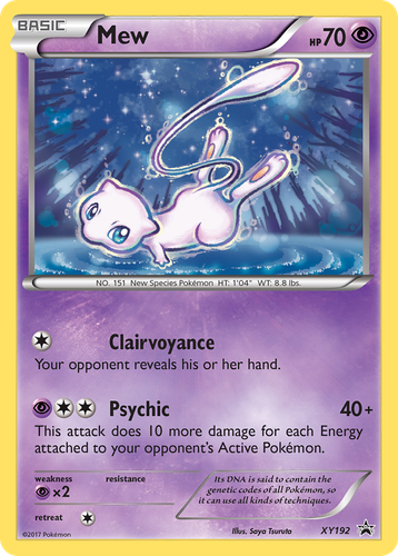 Mew 192, XY Black Star Promos