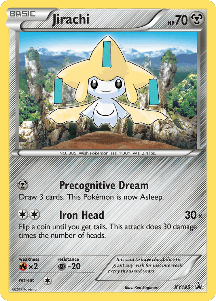 Jirachi #195 from XY Black Star Promos - Promo - Illustrated by Ken Sugimori