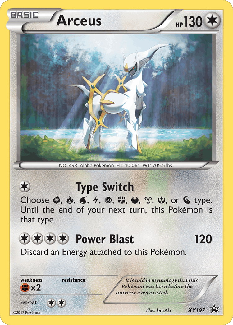 Arceus #197 from XY Black Star Promos - Promo - Illustrated by kirisAki