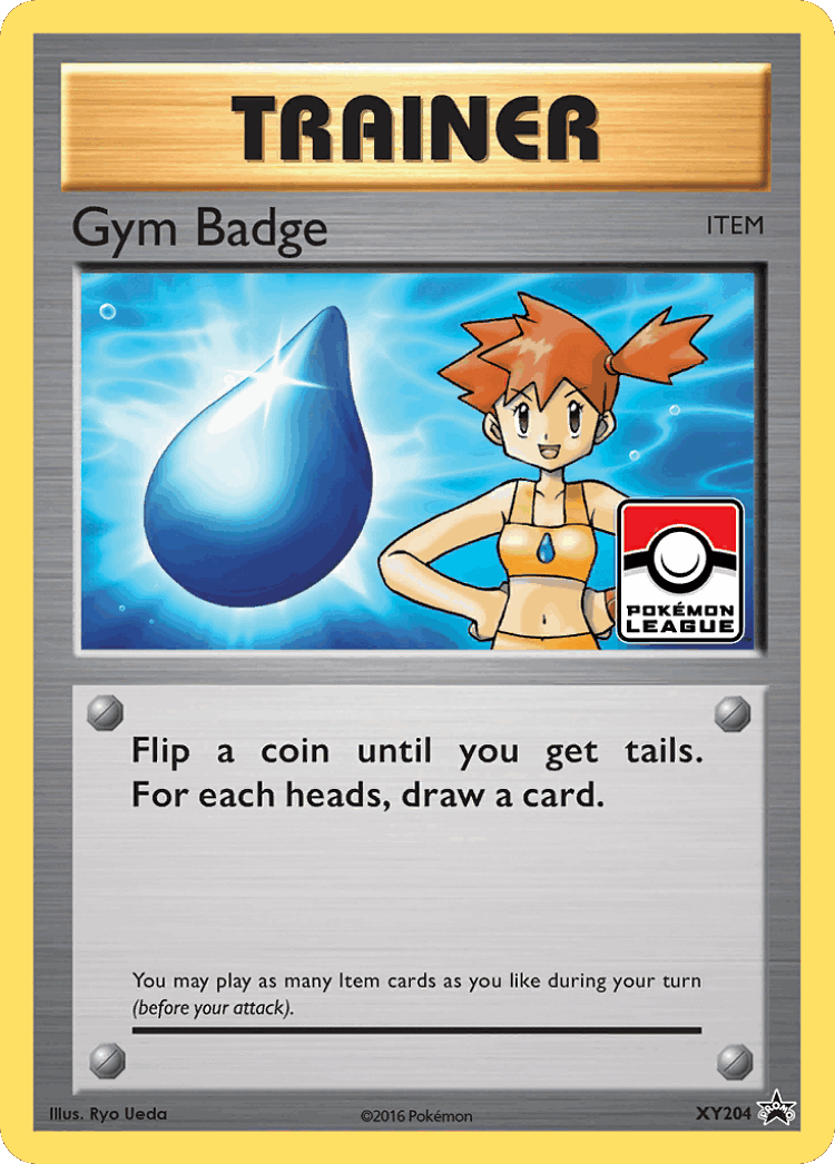 Gym Badge #204 from XY Black Star Promos - Promo - Illustrated by Ryo Ueda