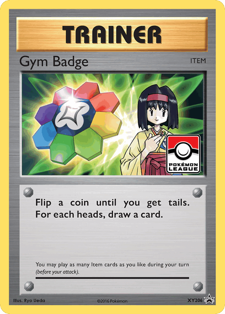 Gym Badge #206 from XY Black Star Promos - Promo - Illustrated by Ryo Ueda