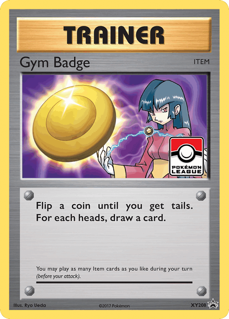 Gym Badge #208 from XY Black Star Promos - Promo - Illustrated by Ryo Ueda
