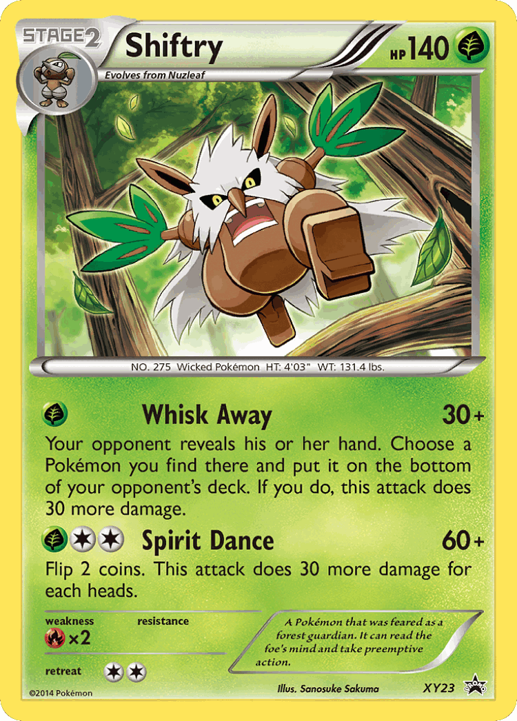 Shiftry #23 from XY Black Star Promos - Promo - Illustrated by Sanosuke Sakuma