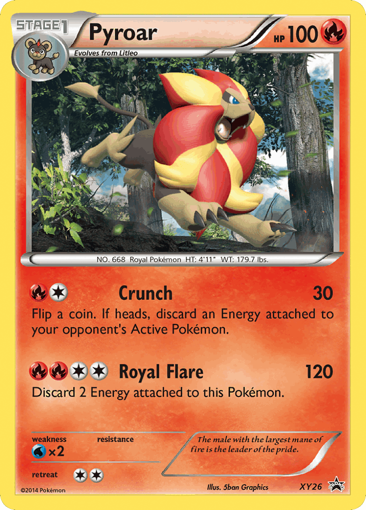 Pyroar #26 from XY Black Star Promos - Promo - Illustrated by 5ban Graphics