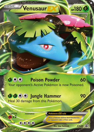 Venusaur-EX #28 from XY Black Star Promos - Promo - Illustrated by Eske Yoshinob
