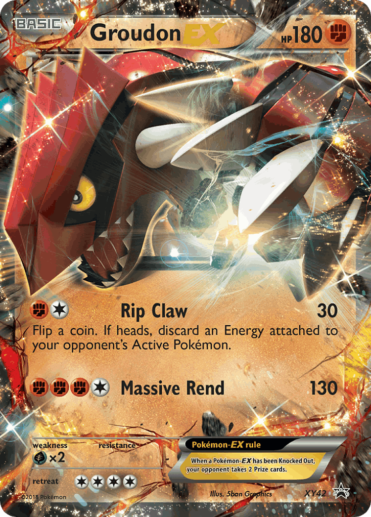 Groudon-EX #42 from XY Black Star Promos - Promo - Illustrated by Eske Yoshinob
