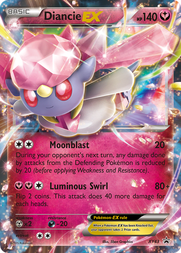 Diancie-EX 43, XY Black Star Promos