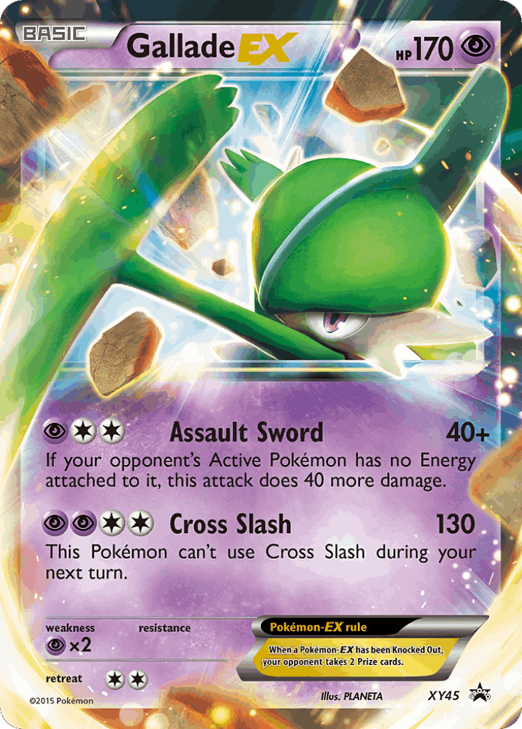 Gallade-EX #45 from XY Black Star Promos - Promo - Illustrated by PLANETA