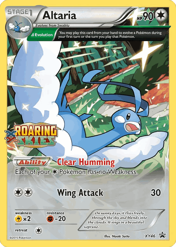 Altaria #46 from XY Black Star Promos - Promo - Illustrated by Naoki Saito
