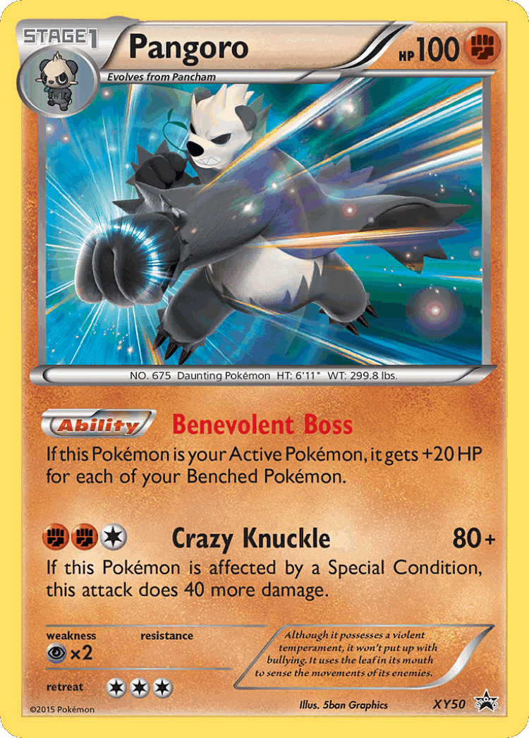 Pangoro #50 from XY Black Star Promos - Promo - Illustrated by 5ban Graphics