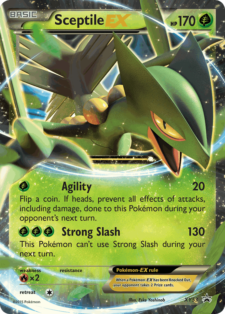 Sceptile-EX #53 from XY Black Star Promos - Promo - Illustrated by Eske Yoshinob