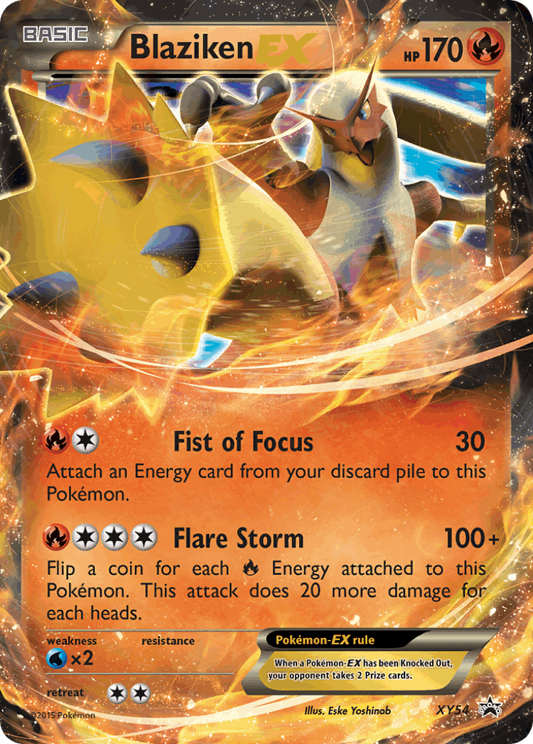 Blaziken-EX #54 from XY Black Star Promos - Promo - Illustrated by Eske Yoshinob
