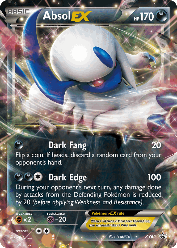 Absol-EX #62 from XY Black Star Promos - Promo - Illustrated by PLANETA
