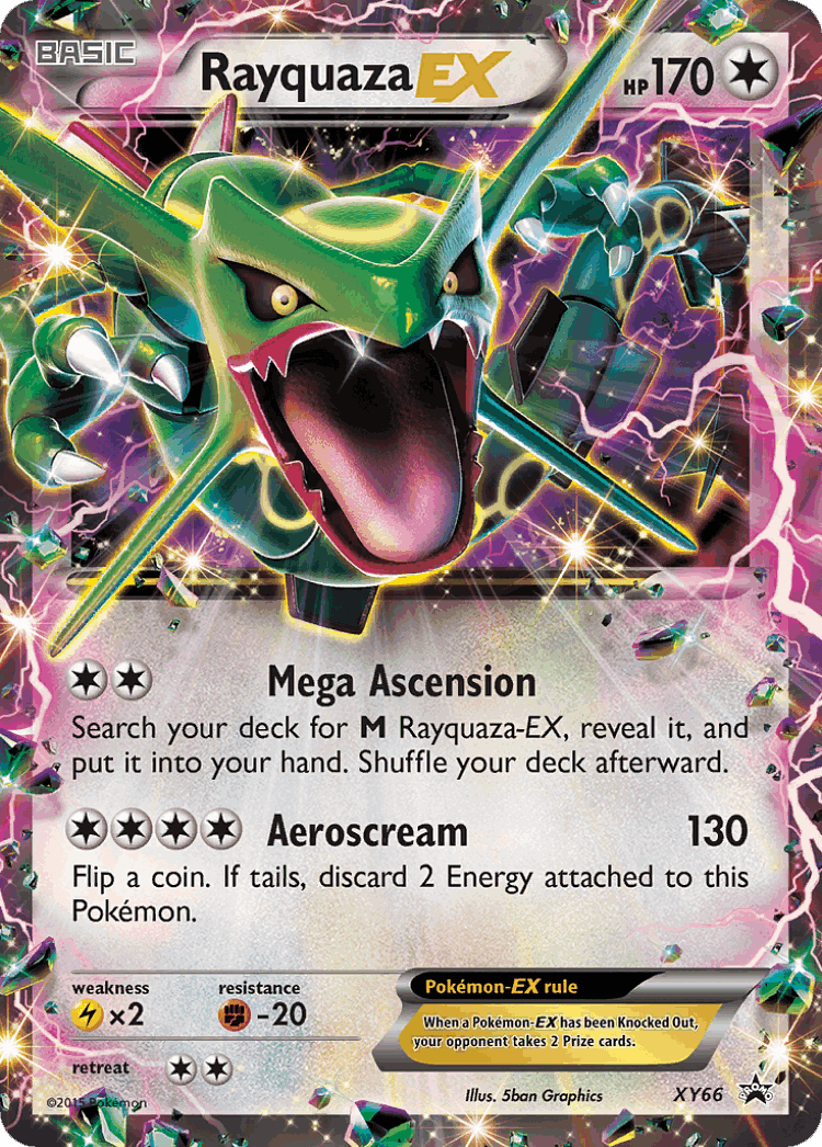 Rayquaza-EX #66 from XY Black Star Promos - Promo - Illustrated by 5ban Graphics