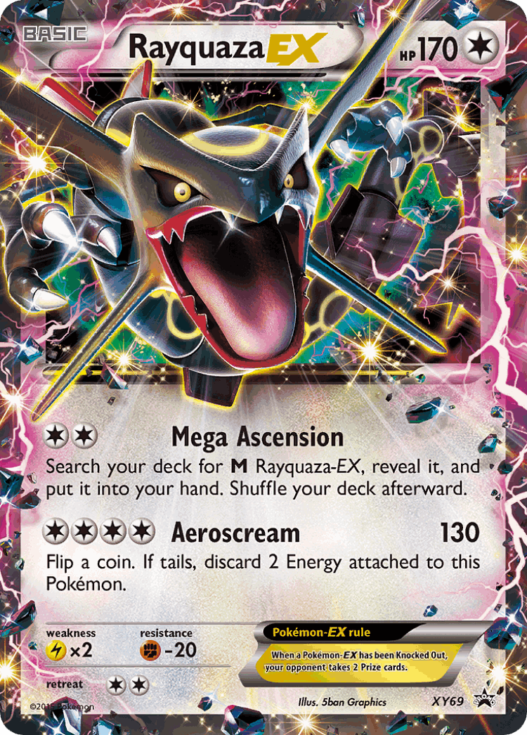 Rayquaza-EX #69 from XY Black Star Promos - Promo - Illustrated by 5ban Graphics