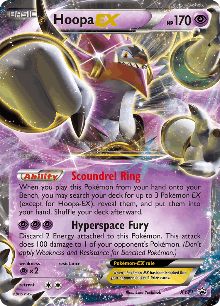Hoopa-EX #71 from XY Black Star Promos - Promo - Illustrated by Eske Yoshinob