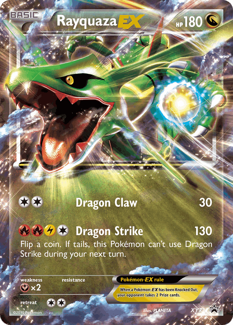 Rayquaza-EX #73 from XY Black Star Promos - Promo - Illustrated by PLANETA